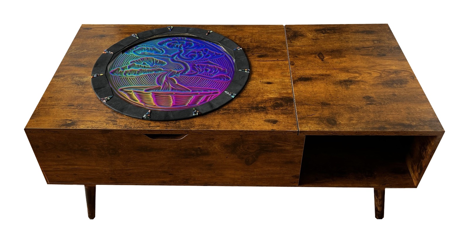 Drop Leaf, three-quarter view