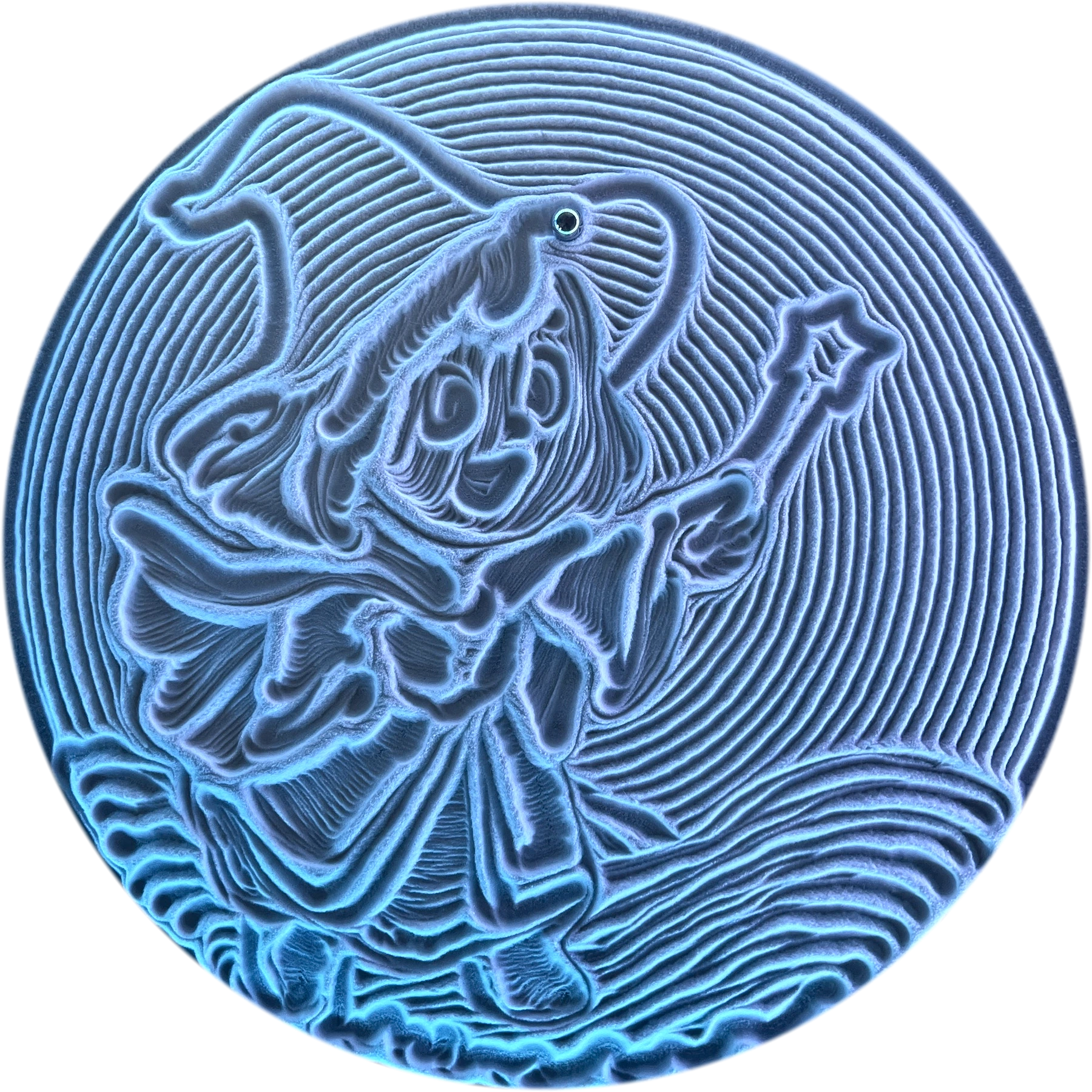 Wizard pattern traced in sand